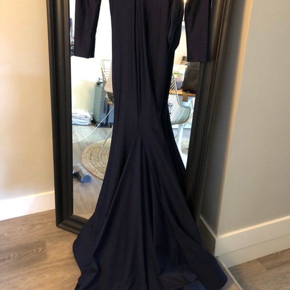 Navy Long Sleeved Gown - Picture 10 of 10